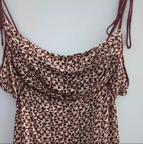 FREE PEOPLE | Brown/Burgundy Kia Mini Adjustable Dress Size Large - Picture 5 of 8